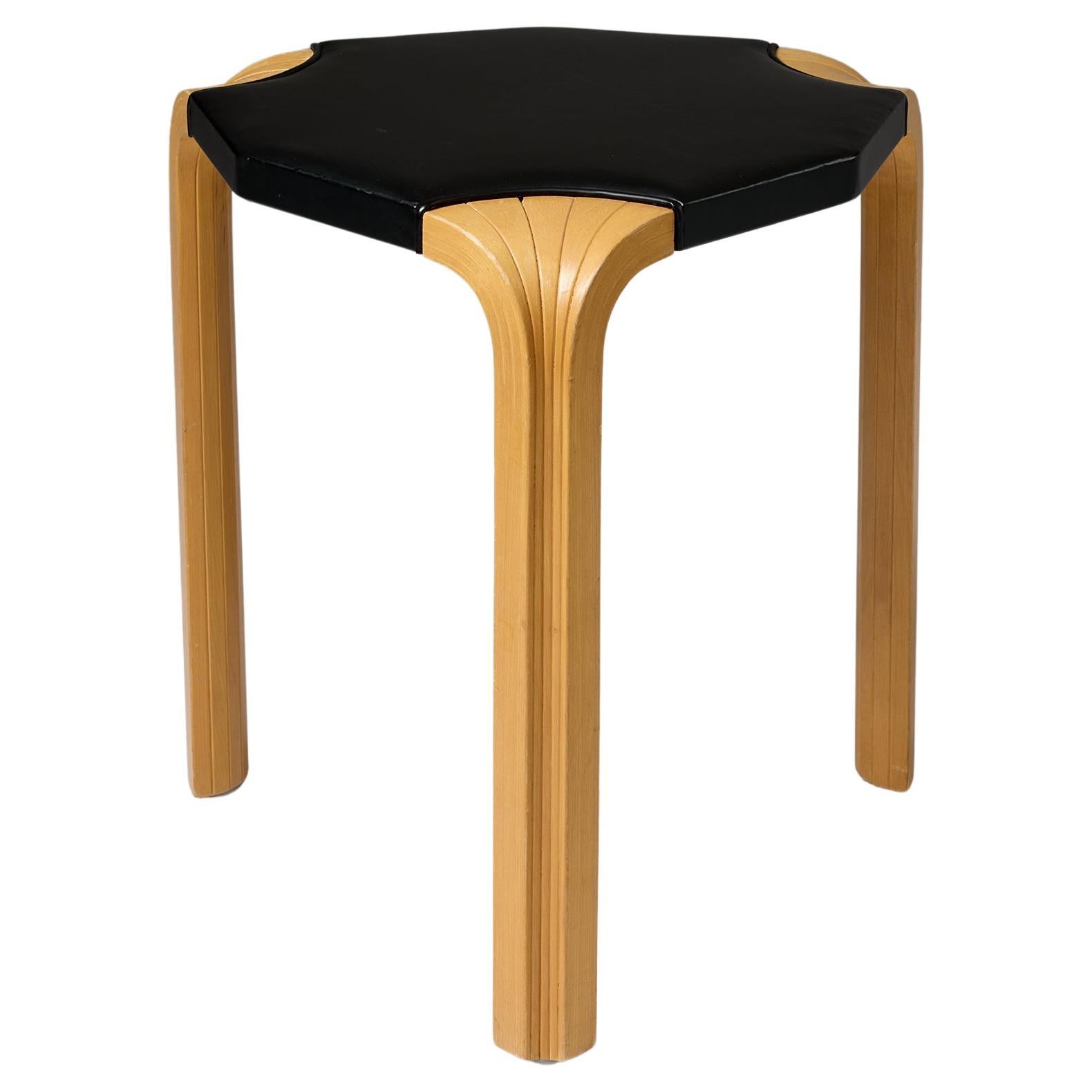 Hocker, Modell X602, entworfen von Alvar Aalto, Finnland 1950er Jahre