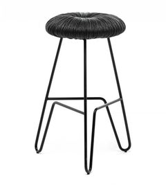 Hocker Mogg Donut H 65 cm - 25.59 inch design Alessandra Baldereschi - Schwarz