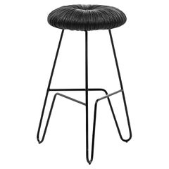 Stool Mogg Donut H 65 cm - 25.59 inch design Alessandra Baldereschi - Black