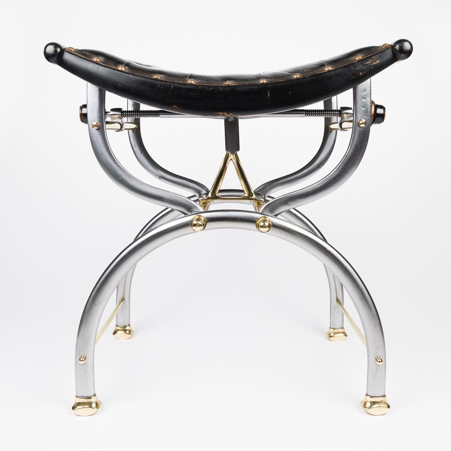 Stool of adjustable height by C. H. Hare and Sons In Good Condition For Sale In London, GB