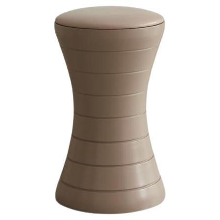 Stool One, Beige Leather, Things From ISSKA