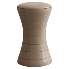 Taburete Uno, Cuero Beige, Cosas de ISSKA