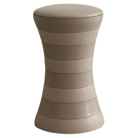 Stool One, Camel & Beige Leather, Things From ISSKA