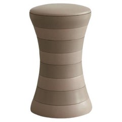 Stool One, Camel & Beige Leather, Things From ISSKA