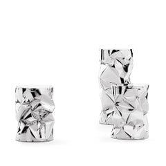 Stool Opinion Ciatti Big Tab.u design Bruno Rainaldi - Chrome H 65 cm 25.6 in