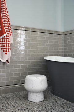 Stool or side table ClassiCon Corker No.1 Marble Design Herzog&deMeuron Carrara