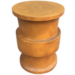 Stool or Side Table, Modernist in Solid Wood, circa 1960
