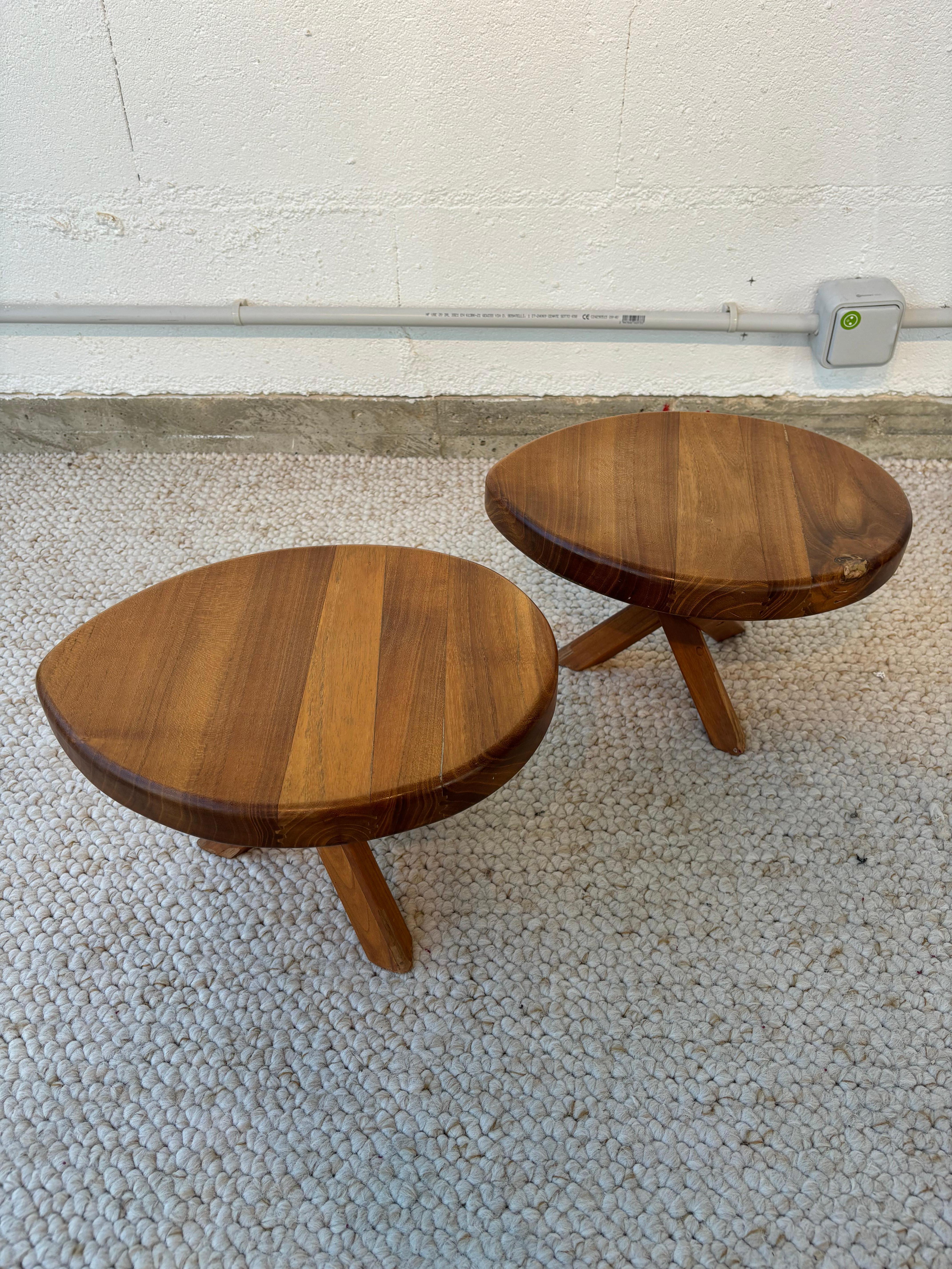 Stool or side table producted by Seltz after Pierre Chapo For Sale 4