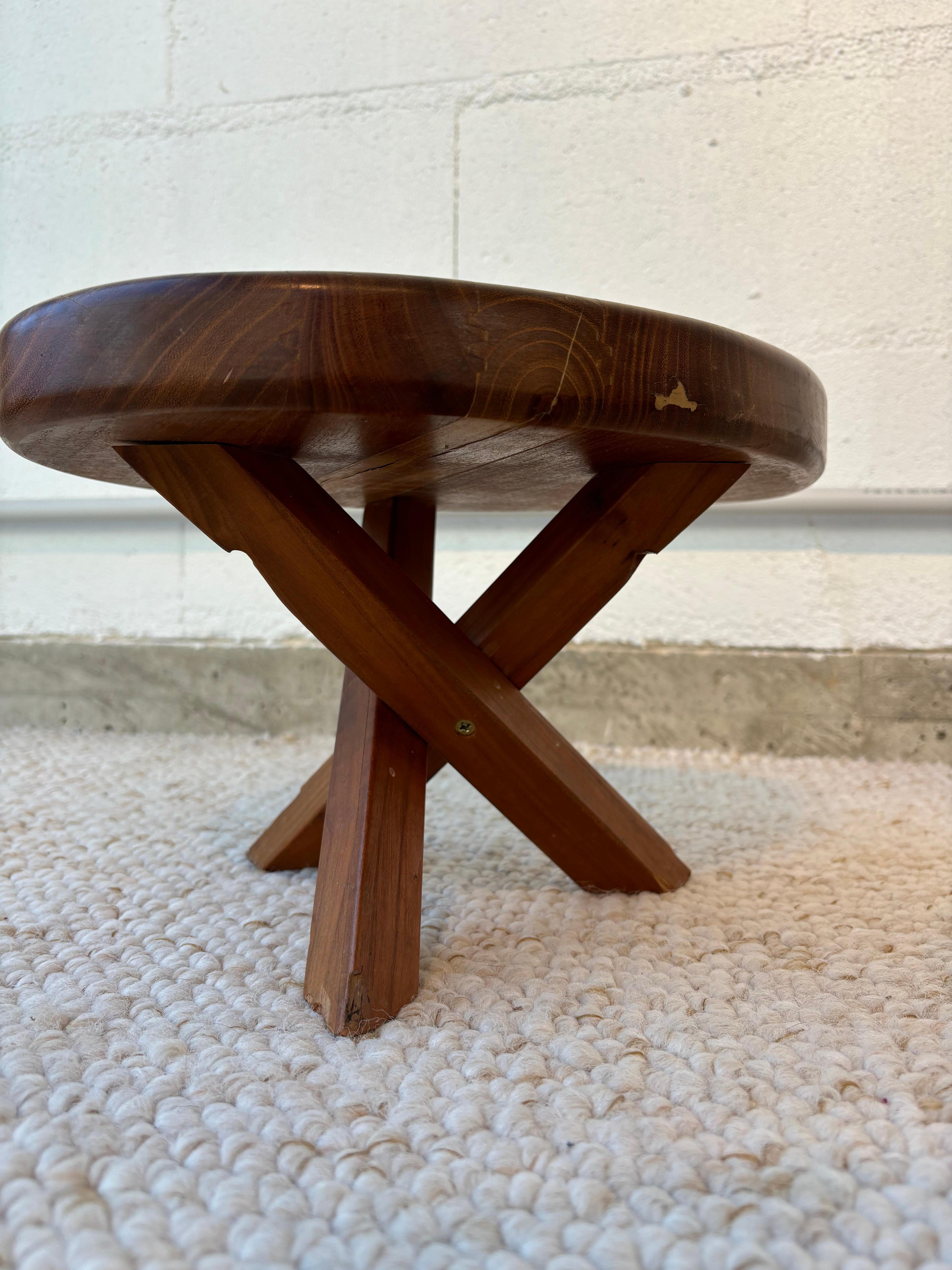 Stool or side table producted by Seltz after Pierre Chapo For Sale 5