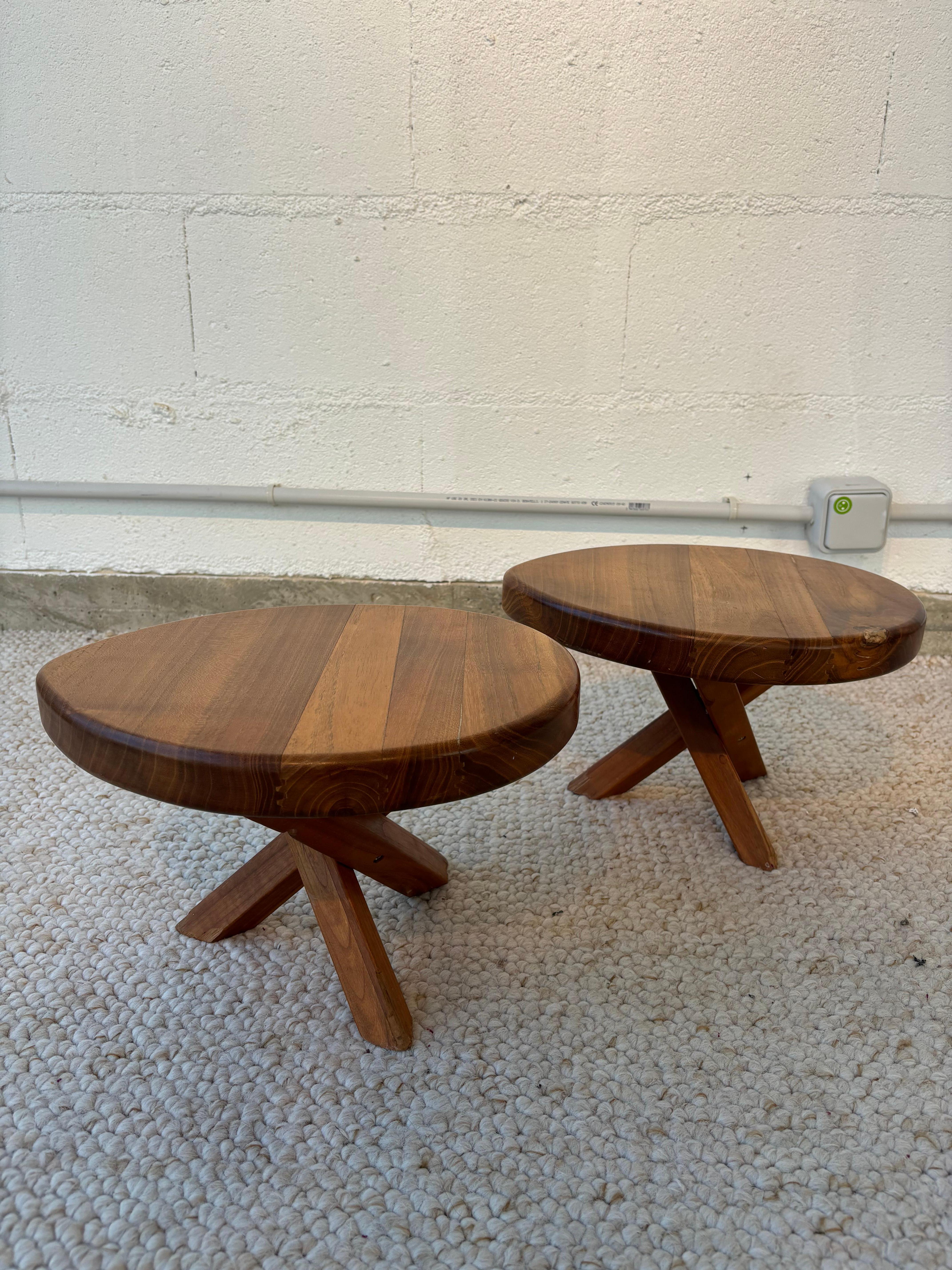 Modern Stool or side table producted by Seltz after Pierre Chapo For Sale