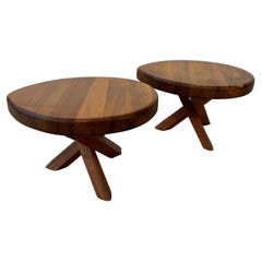 Stool or side table producted by Seltz after Pierre Chapo
