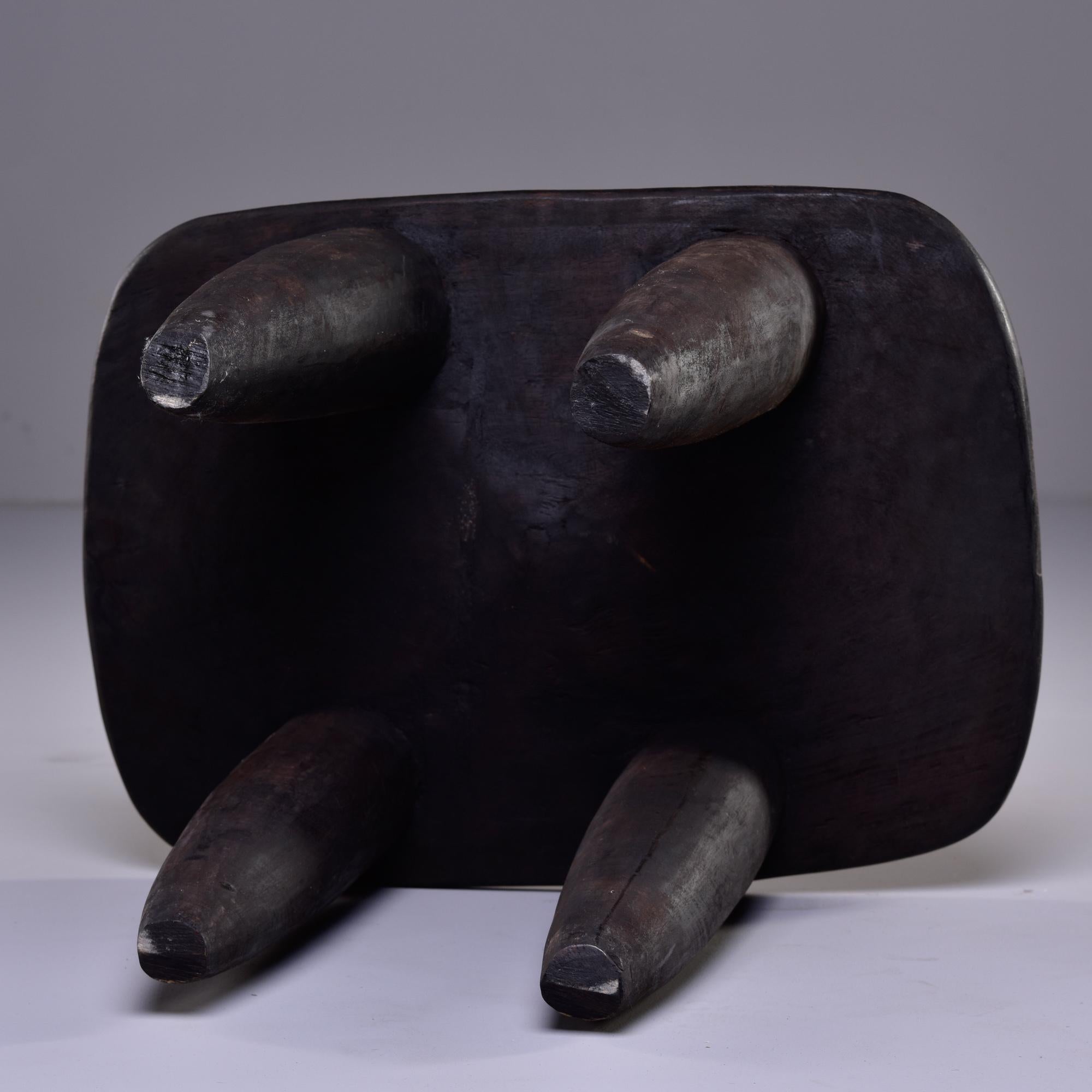 Wood Stool or Table Hand Carved by Senufo People of Ivory Coast