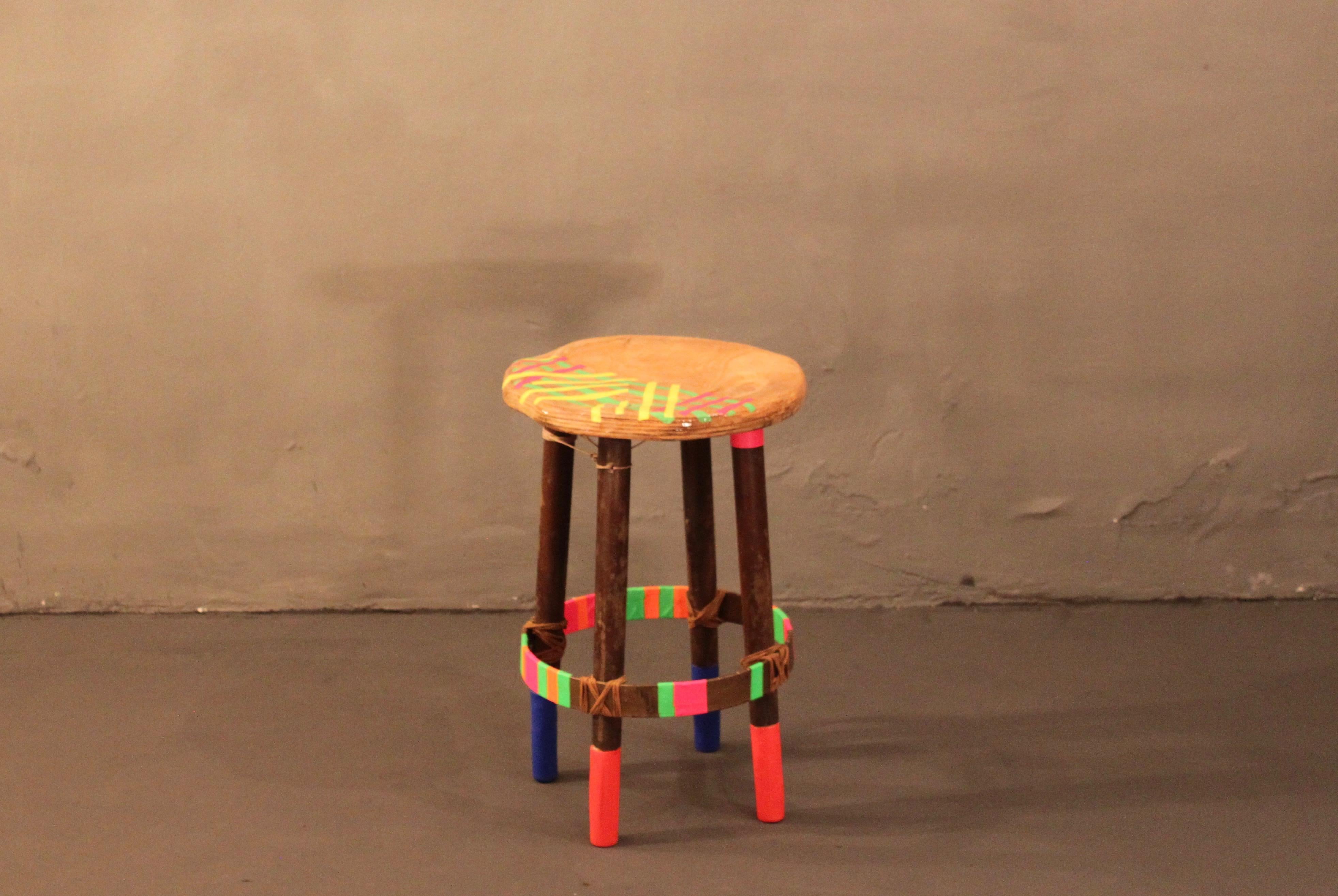 Lacquered Stool 