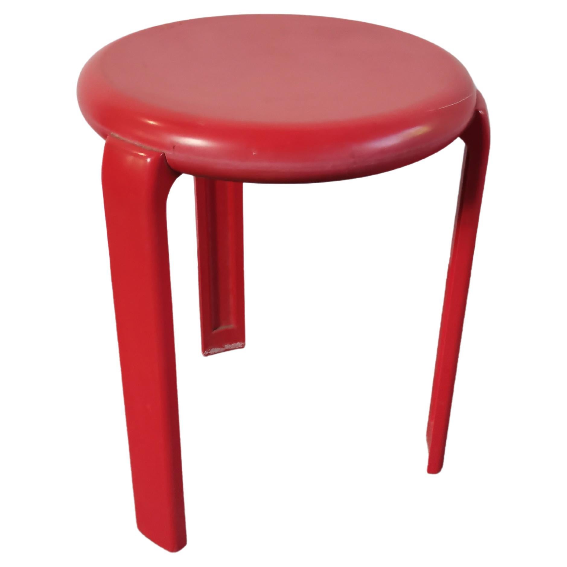 STOOL red 1970s For Sale
