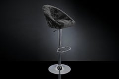 Stool Rusty, Velvet Fabric, Bar Furniture, Italy