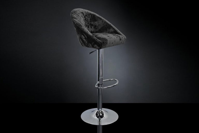 Stool Rusty, Velvet Fabric, Bar Furniture, Italy For Sale at 1stDibs