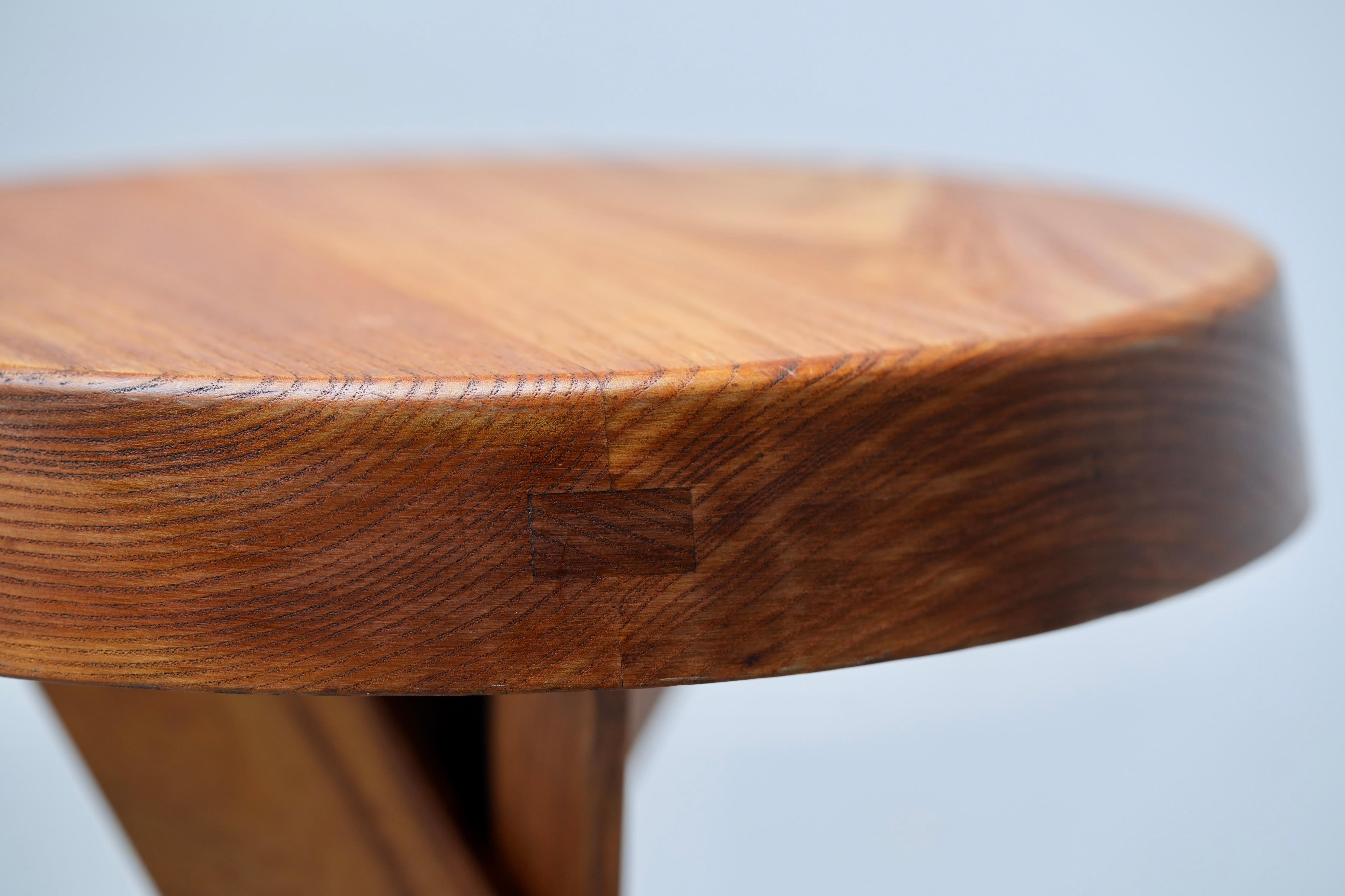 Stool S13A old version by Pierre Chapo in Elm, France, 1970's In Good Condition For Sale In Uithoorn, NL