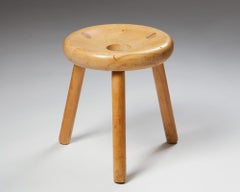 Sgabello, "Sauna", disegnato da Bertel Gardberg per Villa Jouhki, Finlandia, anni '50