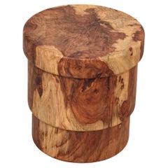 Sgabello, Tavolino, Wood Wood recuperato, Legno rosso, Mid Century Modern