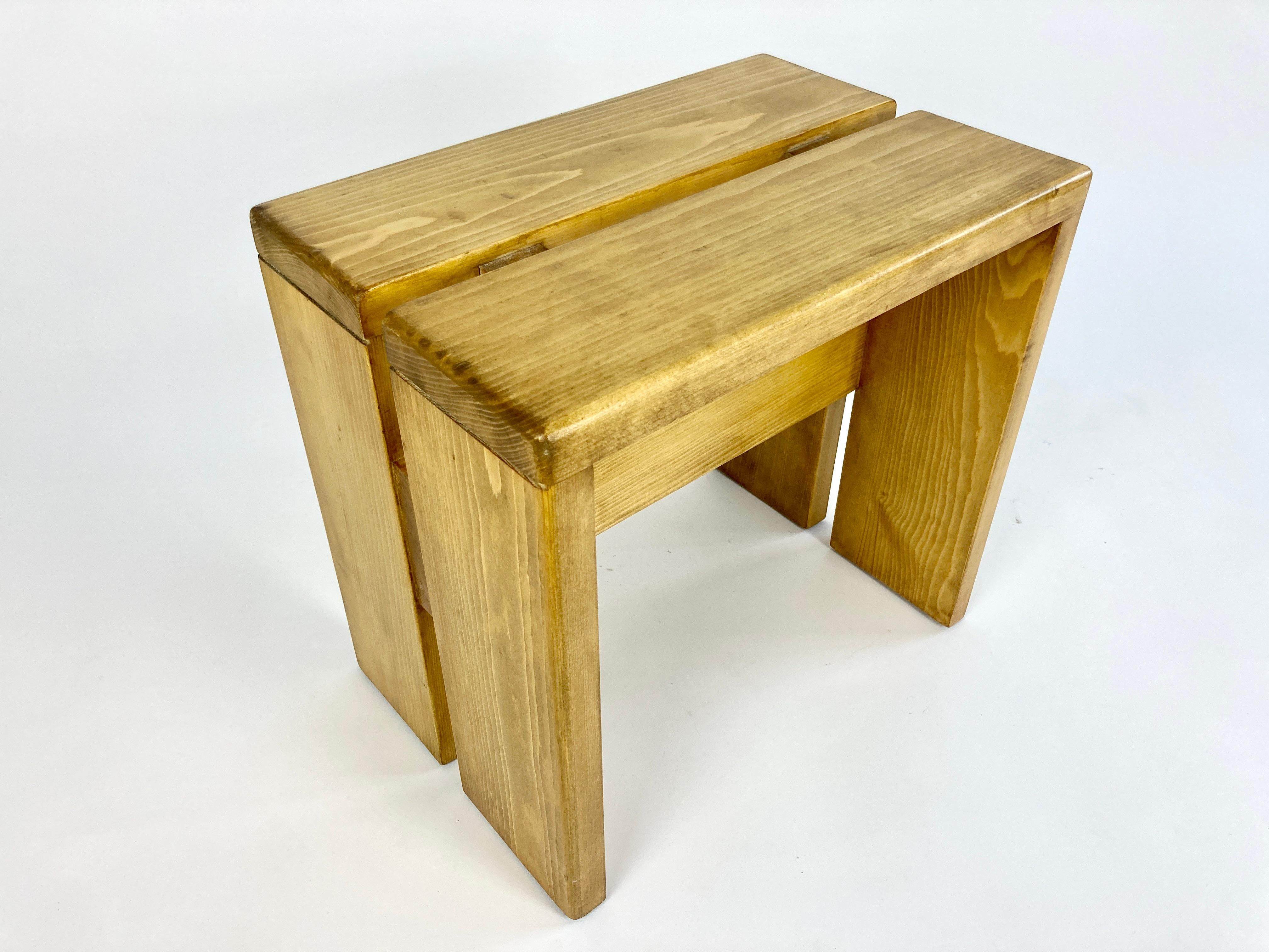 Stool / Side Table / Small Bench from Les Arcs, France. Charlotte Perriand 4