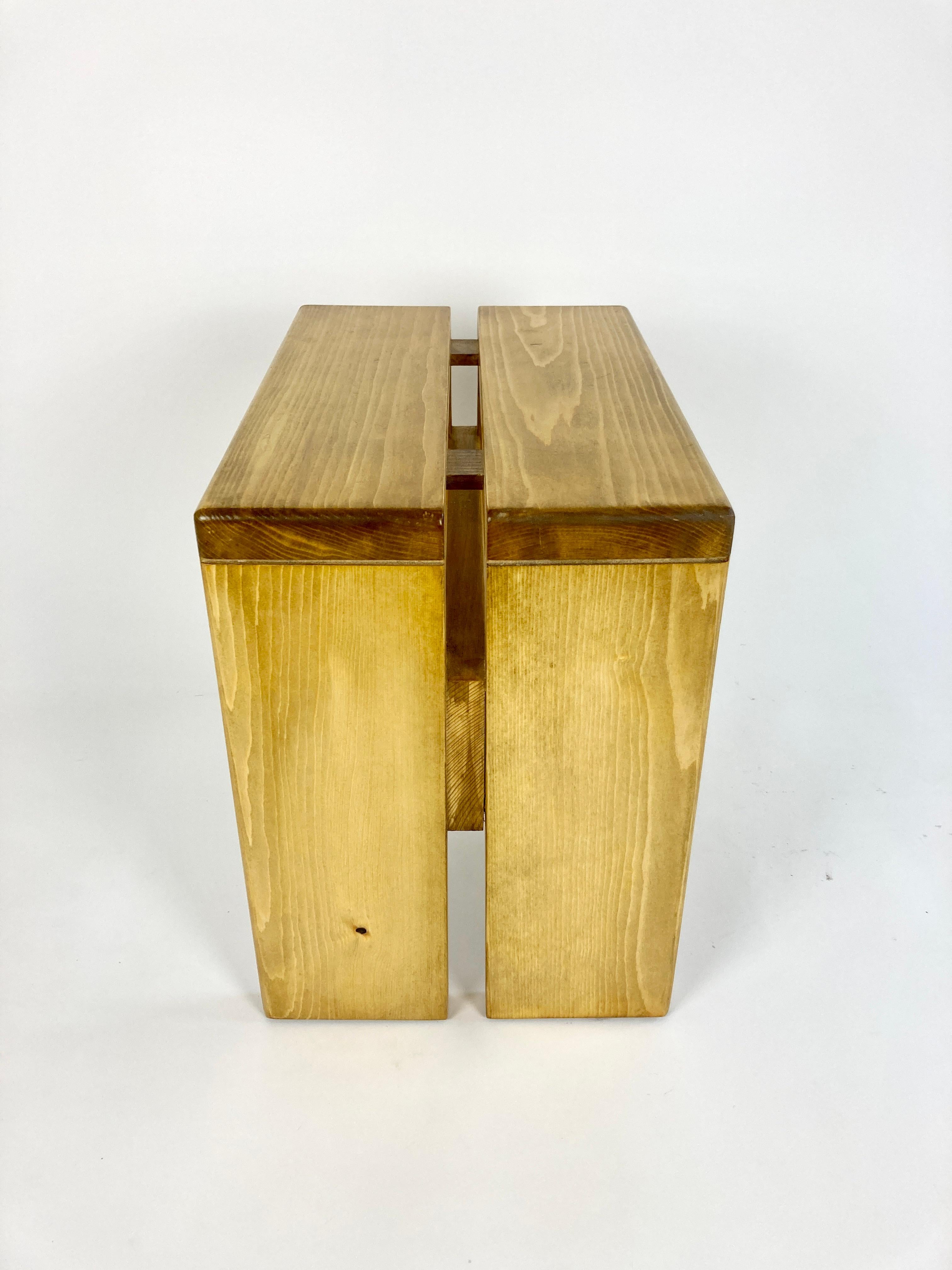 Stool / Side Table / Small Bench from Les Arcs, France. Charlotte Perriand In Good Condition In Bristol, GB