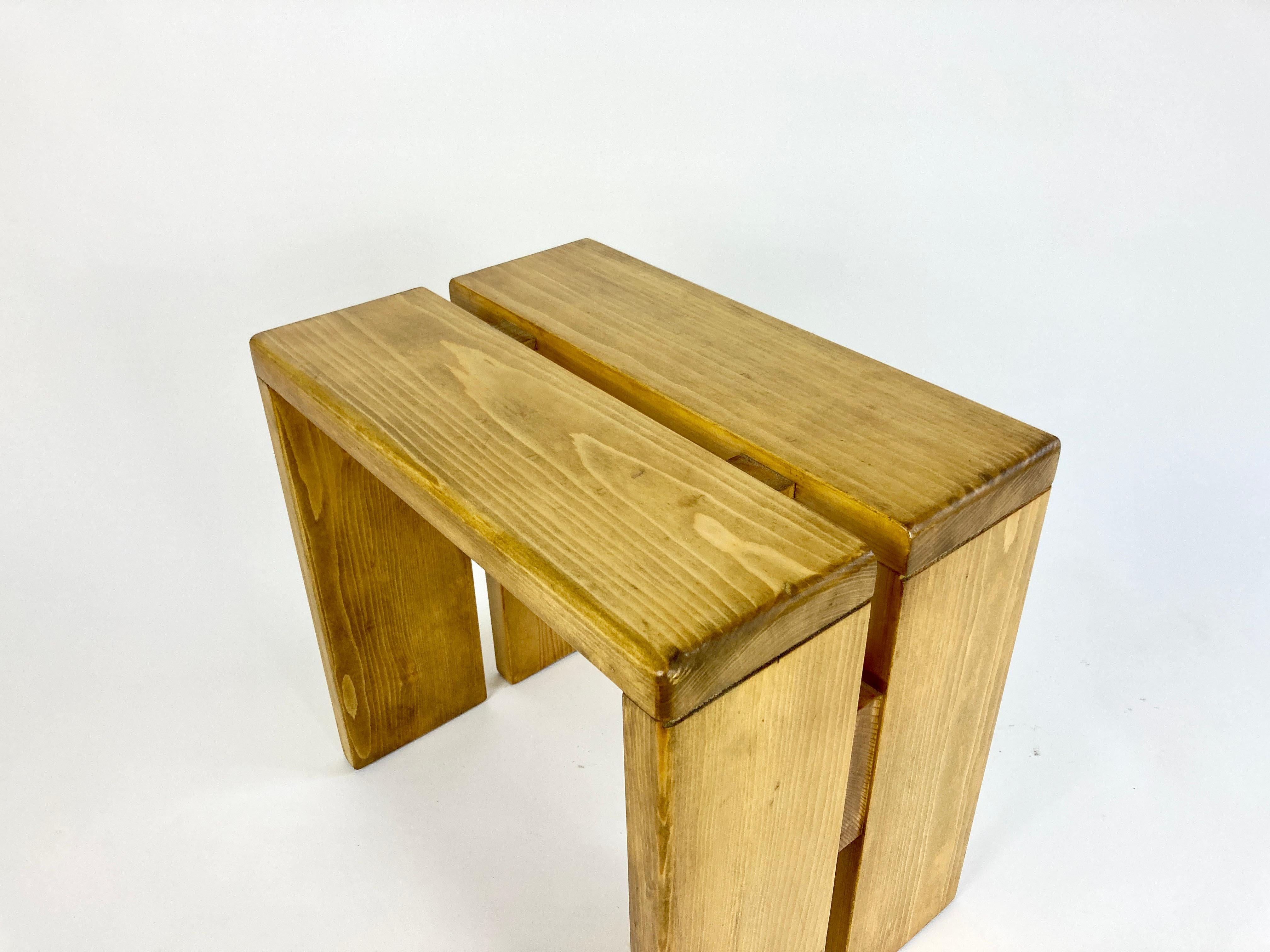 Stool / Side Table / Small Bench from Les Arcs, France. Charlotte Perriand 2