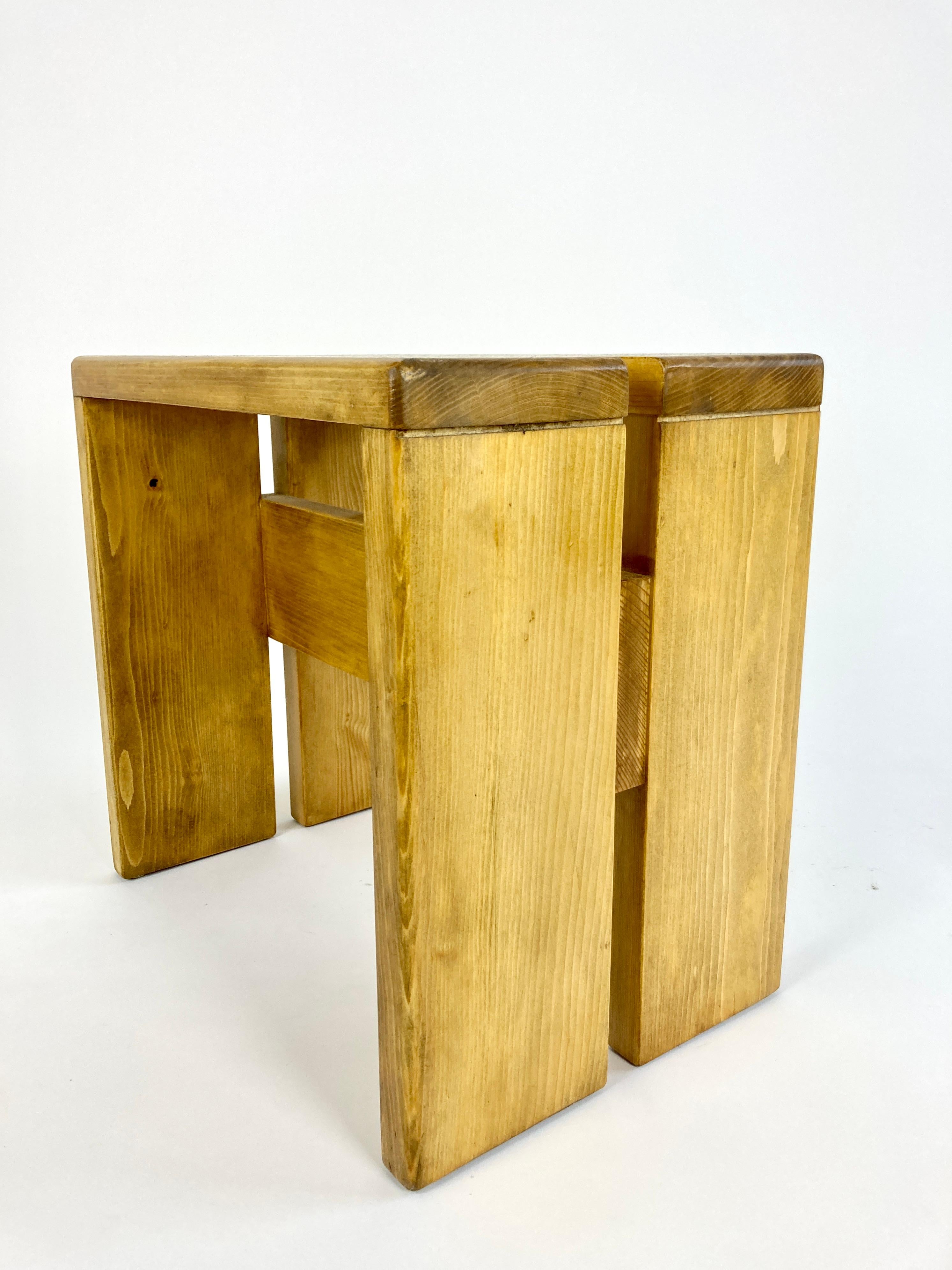 Stool / Side Table / Small Bench from Les Arcs, France. Charlotte Perriand 3