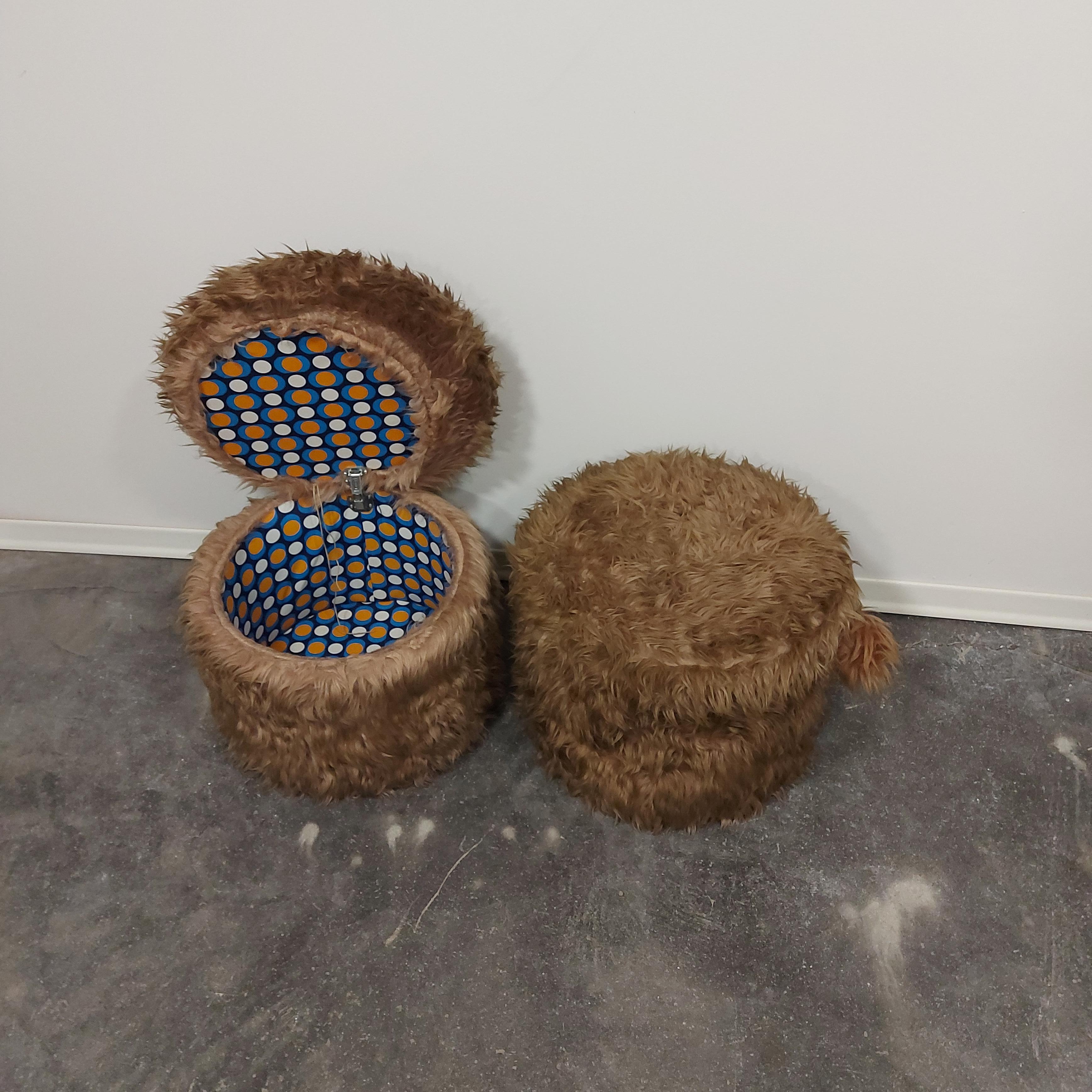 Stool/Storage/Coffee Table 1990s pair In Good Condition For Sale In Ljubljana, SI