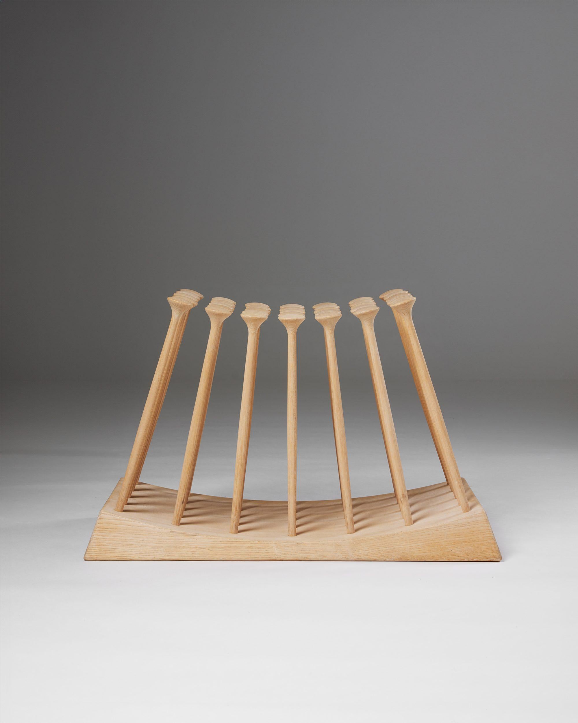 Stool ‘The Unrockable’ designed by Hans Sandgren Jakobsen for Werner,
Denmark, 2010s.

Ash.

Stamped.