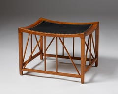 Stool “Tutankhamun” Designed by Josef Frank for Svenskt Tenn, Sweden, 1940s