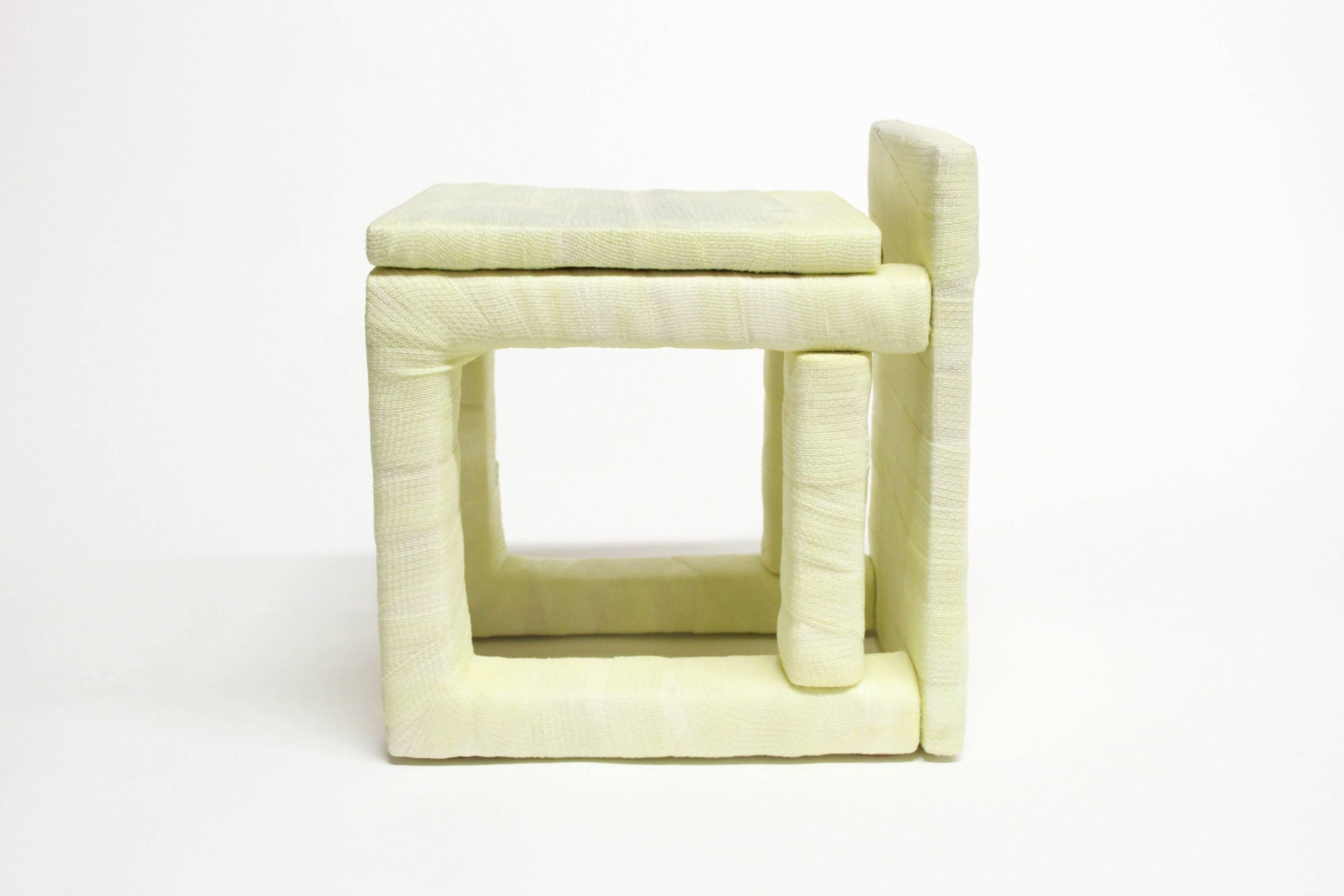 Post-Modern Stool VIII, Modern Seating and Sculpture in Medical Cast Tape For Sale
