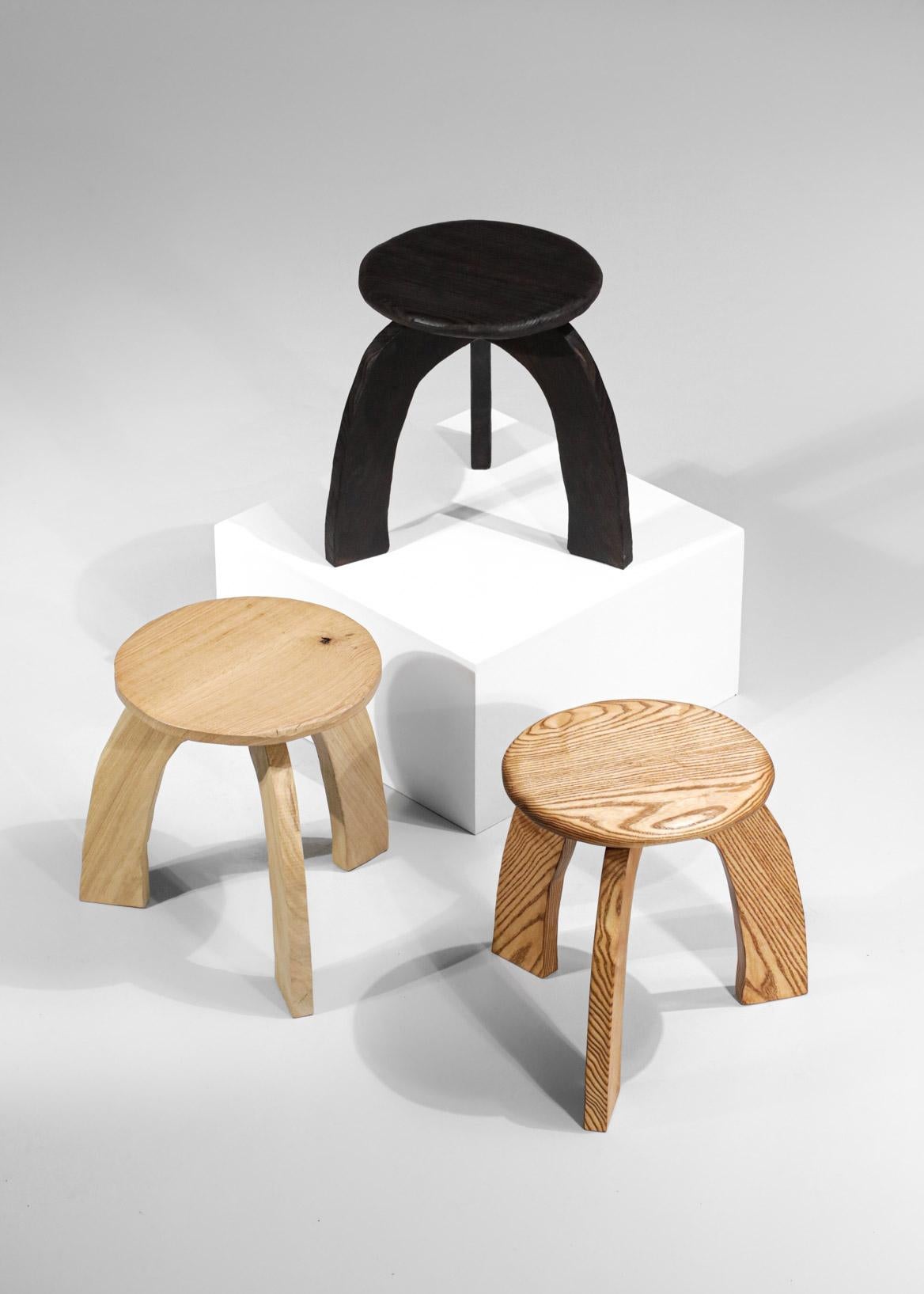 Danke galerie presents the latest creation of the cabinetmaker Vincent Vincent. This Ethnic inspired stool in solid oak will bring a unique touch to your interior decoration. Designed with quality, comfort and sturdiness in mind, each piece by