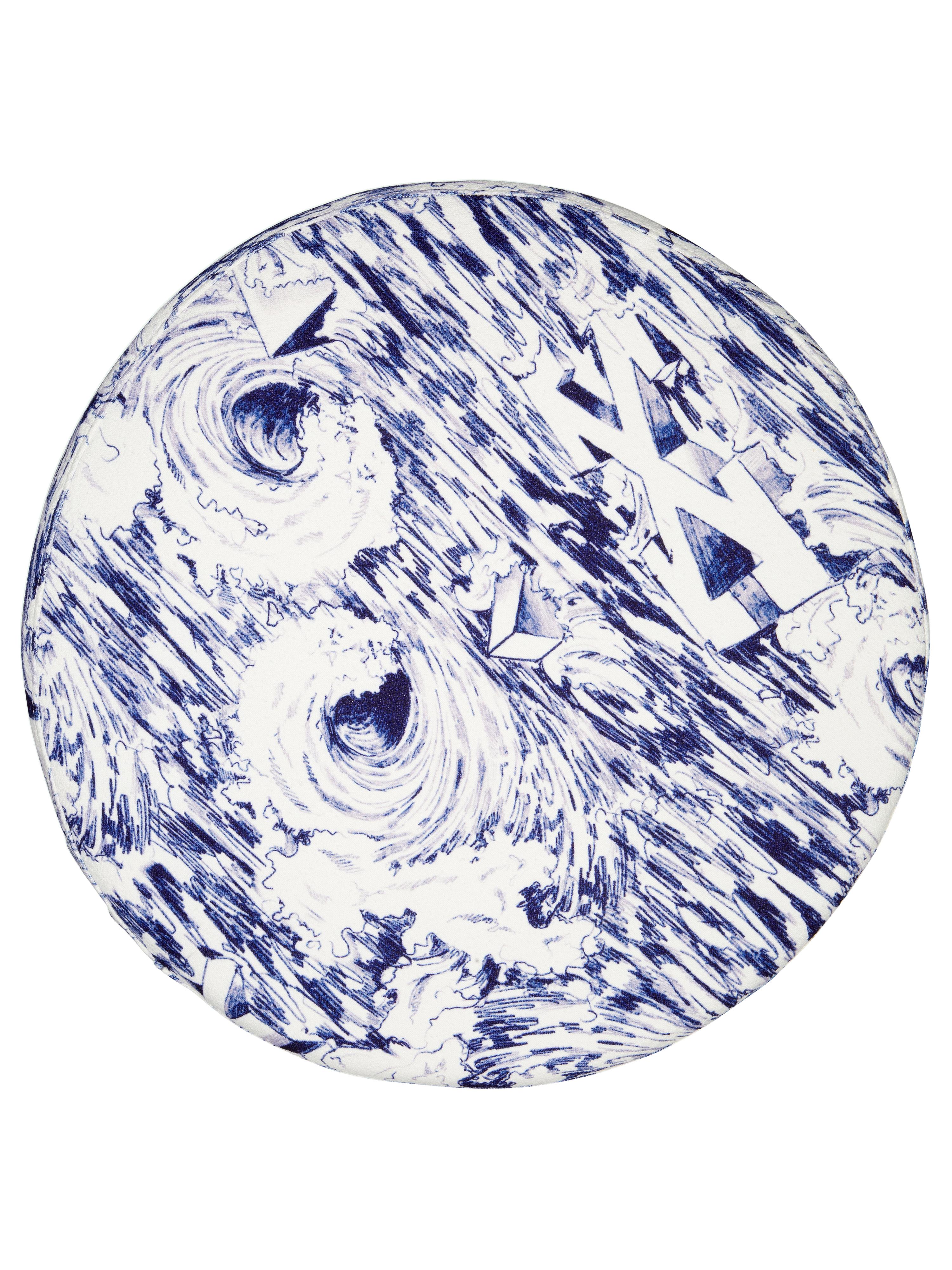 Off-White Stool Waves White Blue In New Condition In Milan, IT