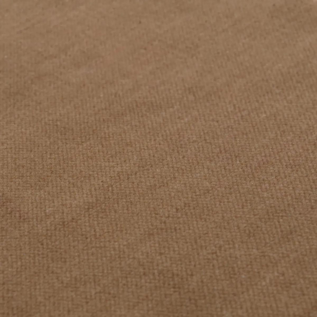 Stool, Wool Camel Color, Bronze Finish Base For Sale 3