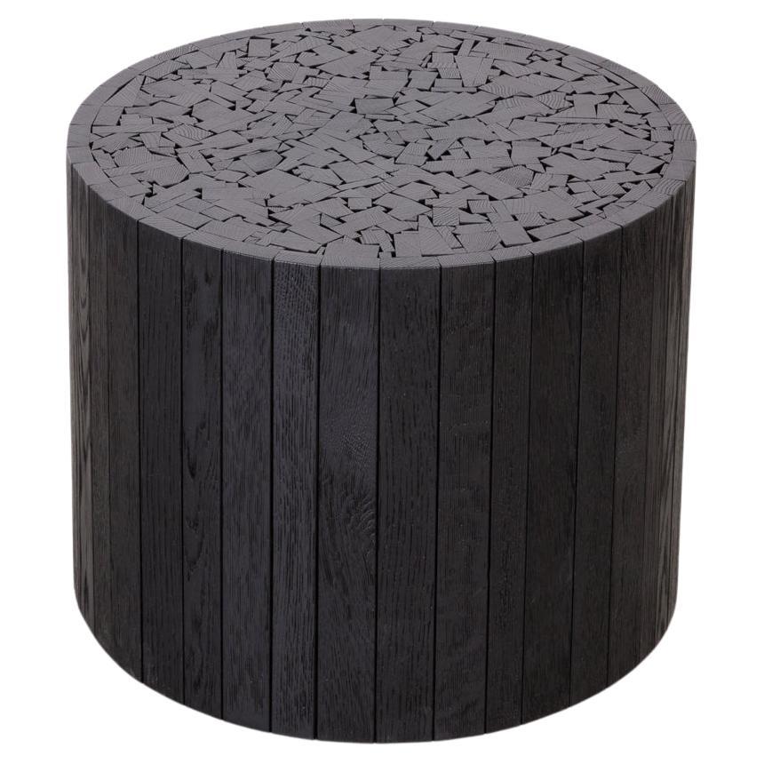 Stoolen Side Table in Black Oak 16"