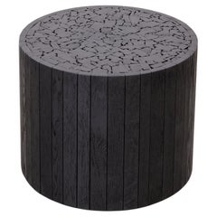 Stoolen Side Table in Black Oak 16"