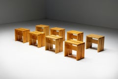 Stools by Charlotte Perriand for Les Arcs, France, 1960s