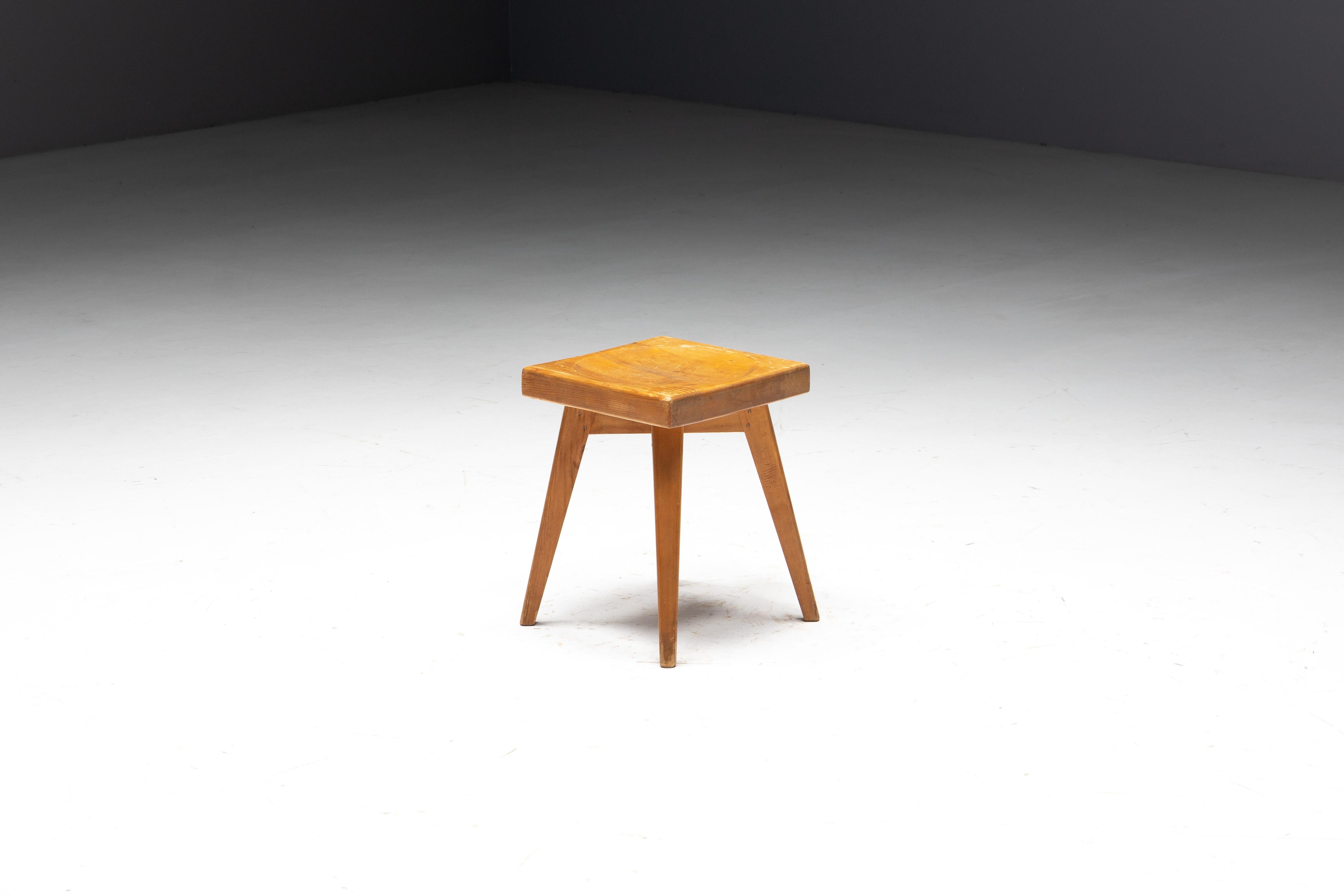 Tabourets de Christian Durupt et Charlotte Perriand, France, années 1960 en vente 4