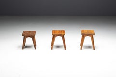 Taburetes de Christian Durupt y Charlotte Perriand, Francia, años 60