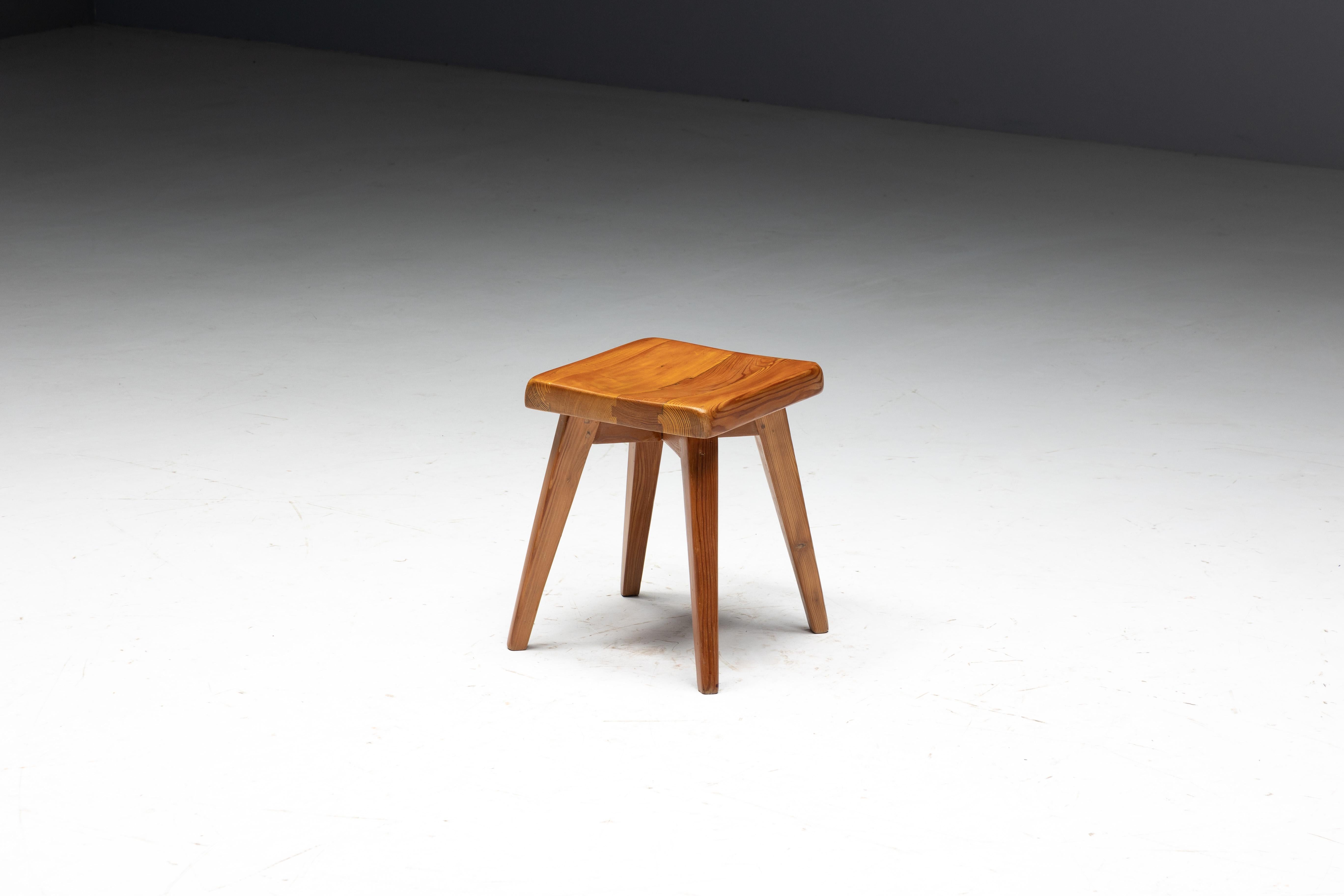 Tabourets de Christian Durupt et Charlotte Perriand, France, années 1960 en vente 1