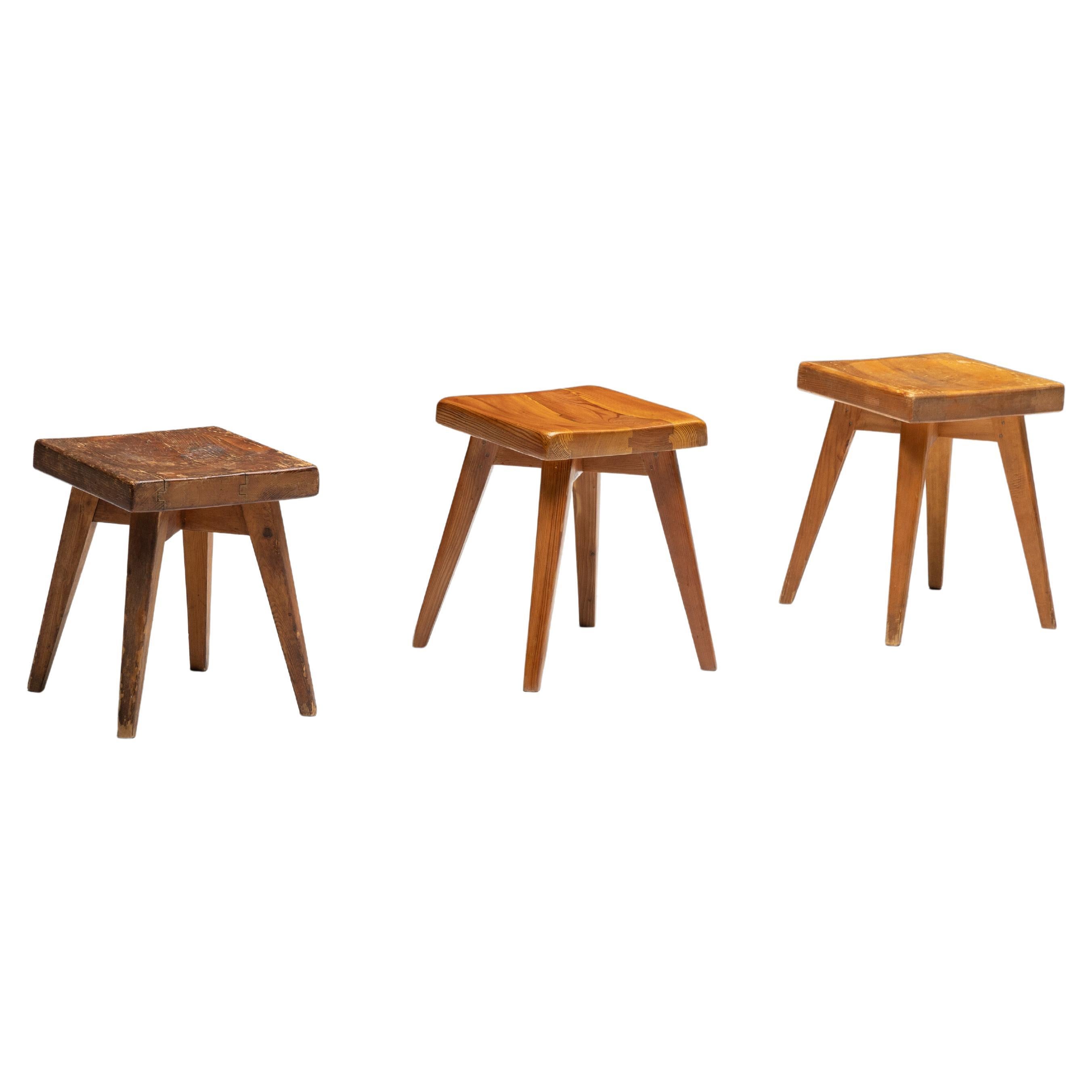 Tabourets de Christian Durupt et Charlotte Perriand, France, années 1960 en vente