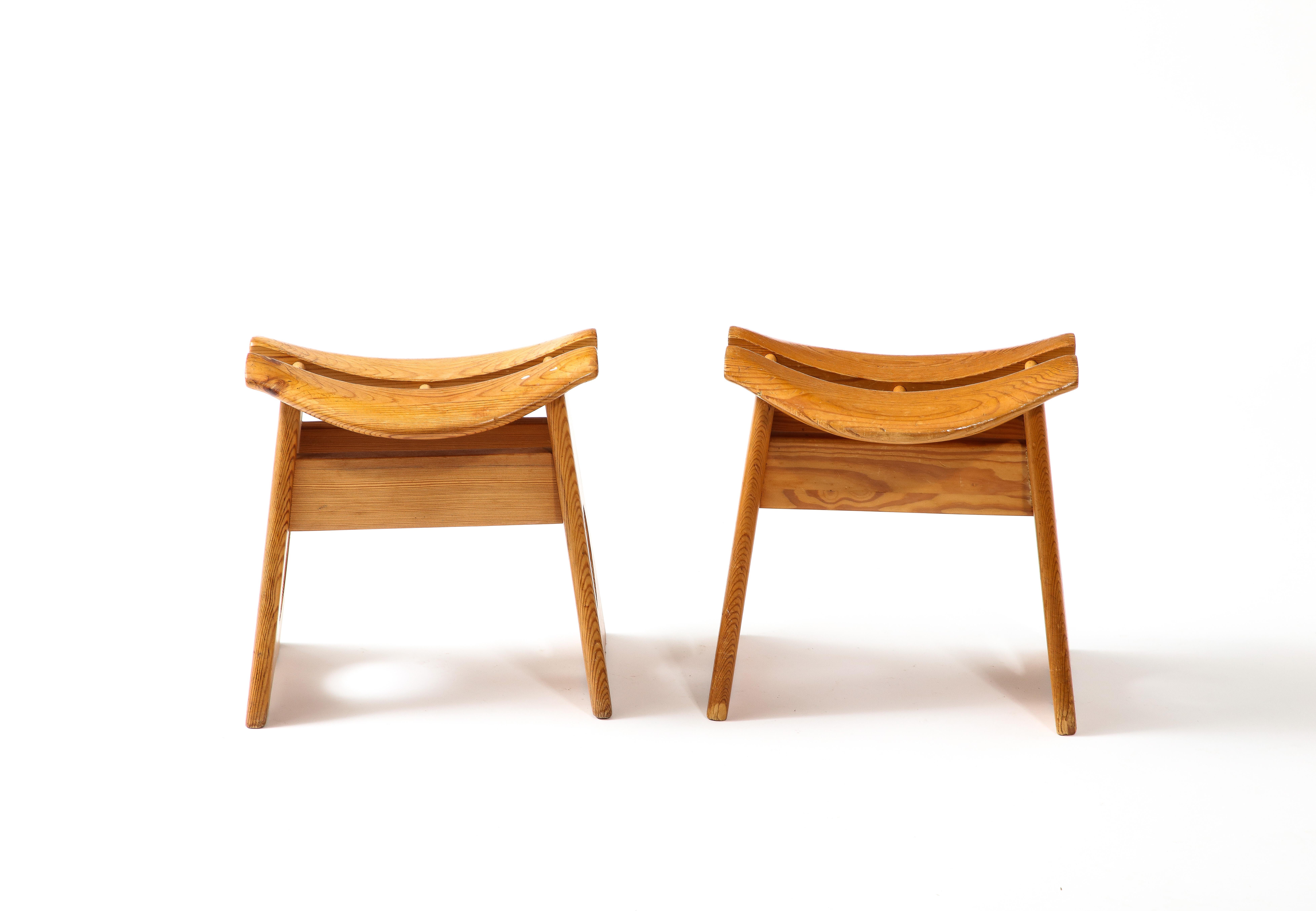 Stools by Gilbert Marklund, Sweden 1960s In Good Condition For Sale In New York, NY