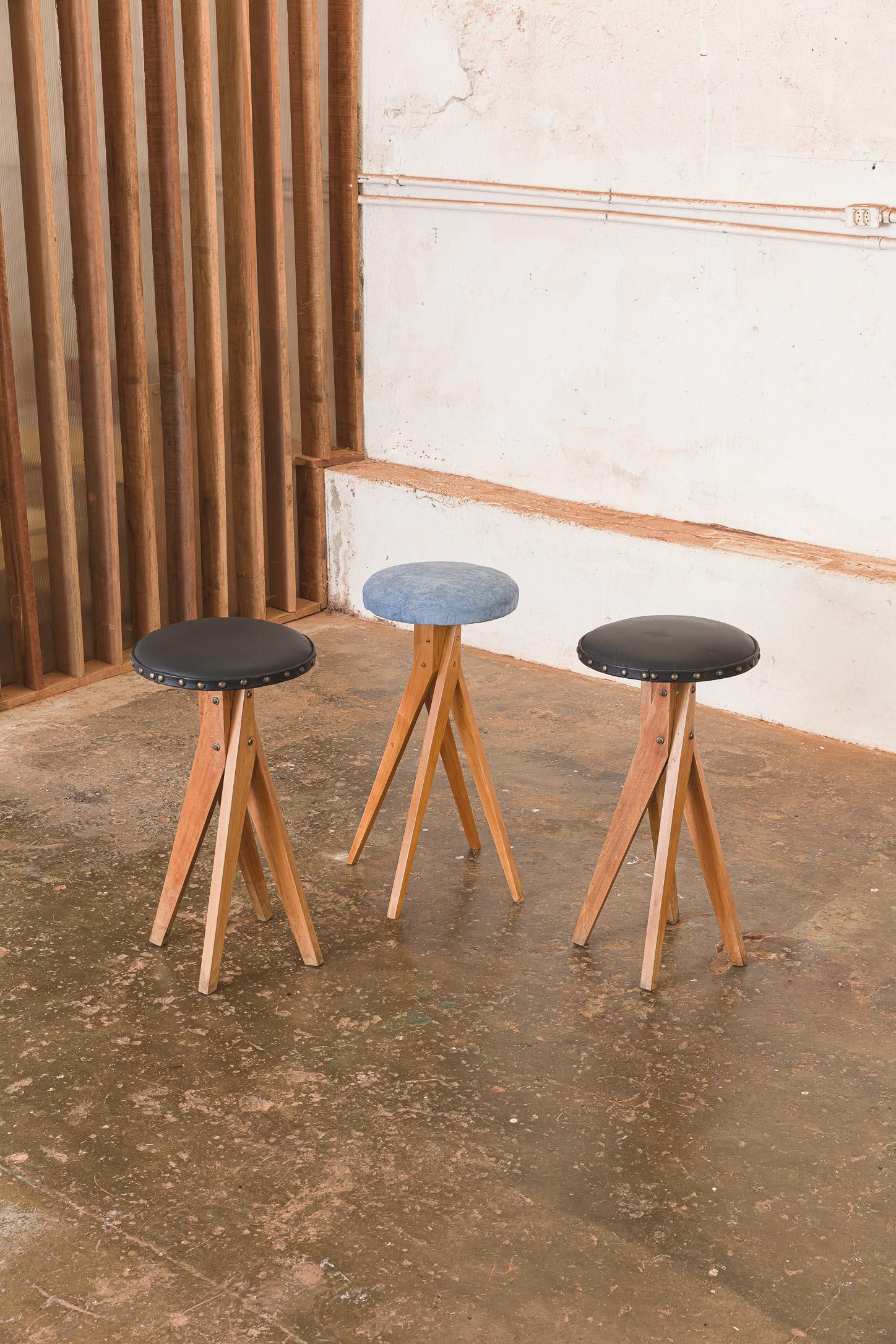 Mid-Century Modern Stools by Jose Zanine Caldas For Sale