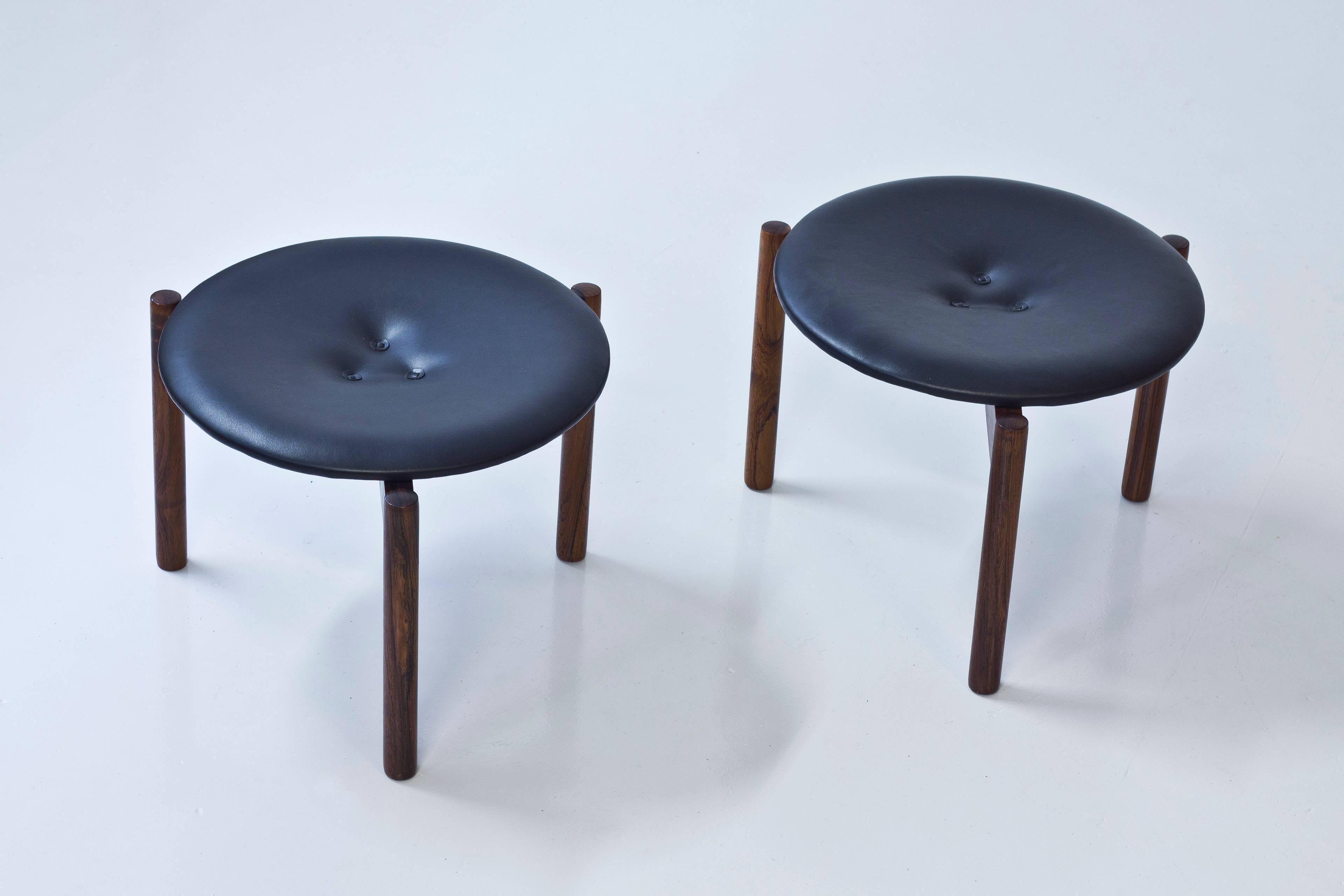 Swedish Stools by Uno and Osten Kristiansson for Luxus, Sweden, 1950s