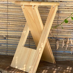 Stools Foldable by Adrian Reed, in Wood, Set of 3, United Kingdom, 1984