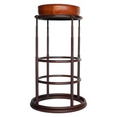 Vintage Stools in Patinated Steel and Leather from Cairo720, Jordan Mozer, 1997-2019