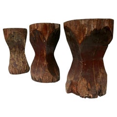 Stools in Pequi Hardwood by Jose Zanine Caldas, 1970s