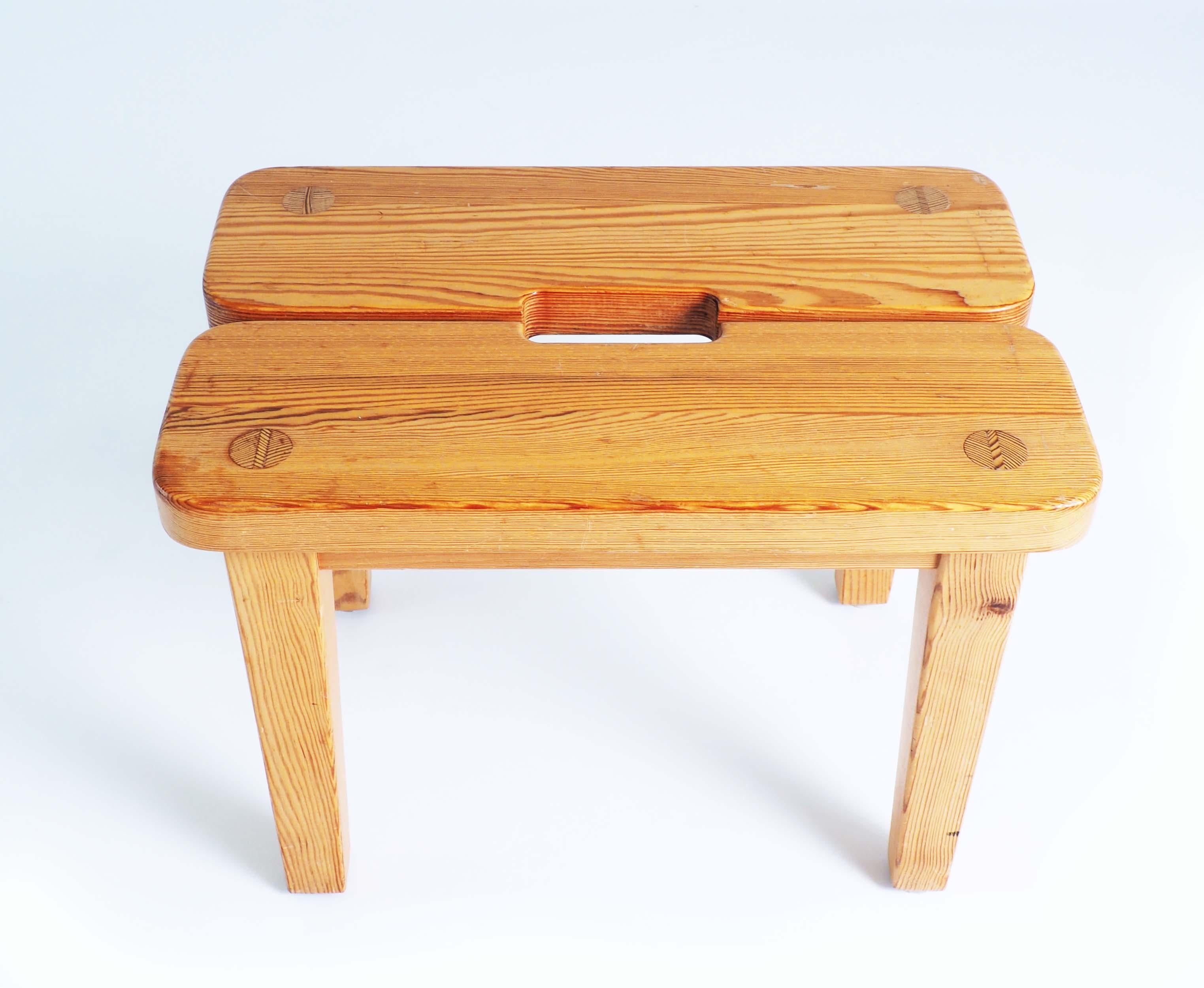 Late 20th Century Stools in Pine