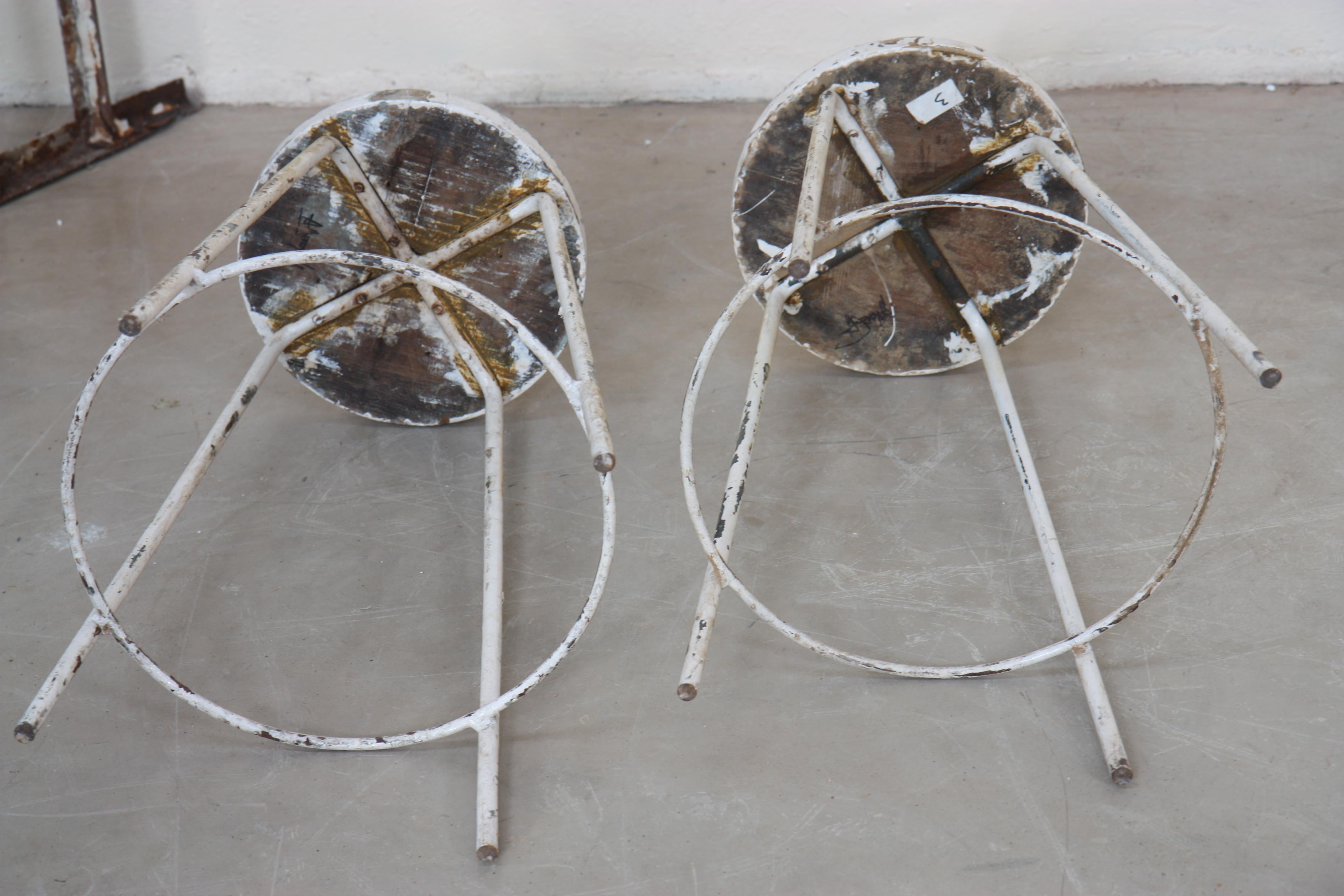 Stools in Teak and Iron by Pierre Jeanneret In Good Condition In Altwies, LU