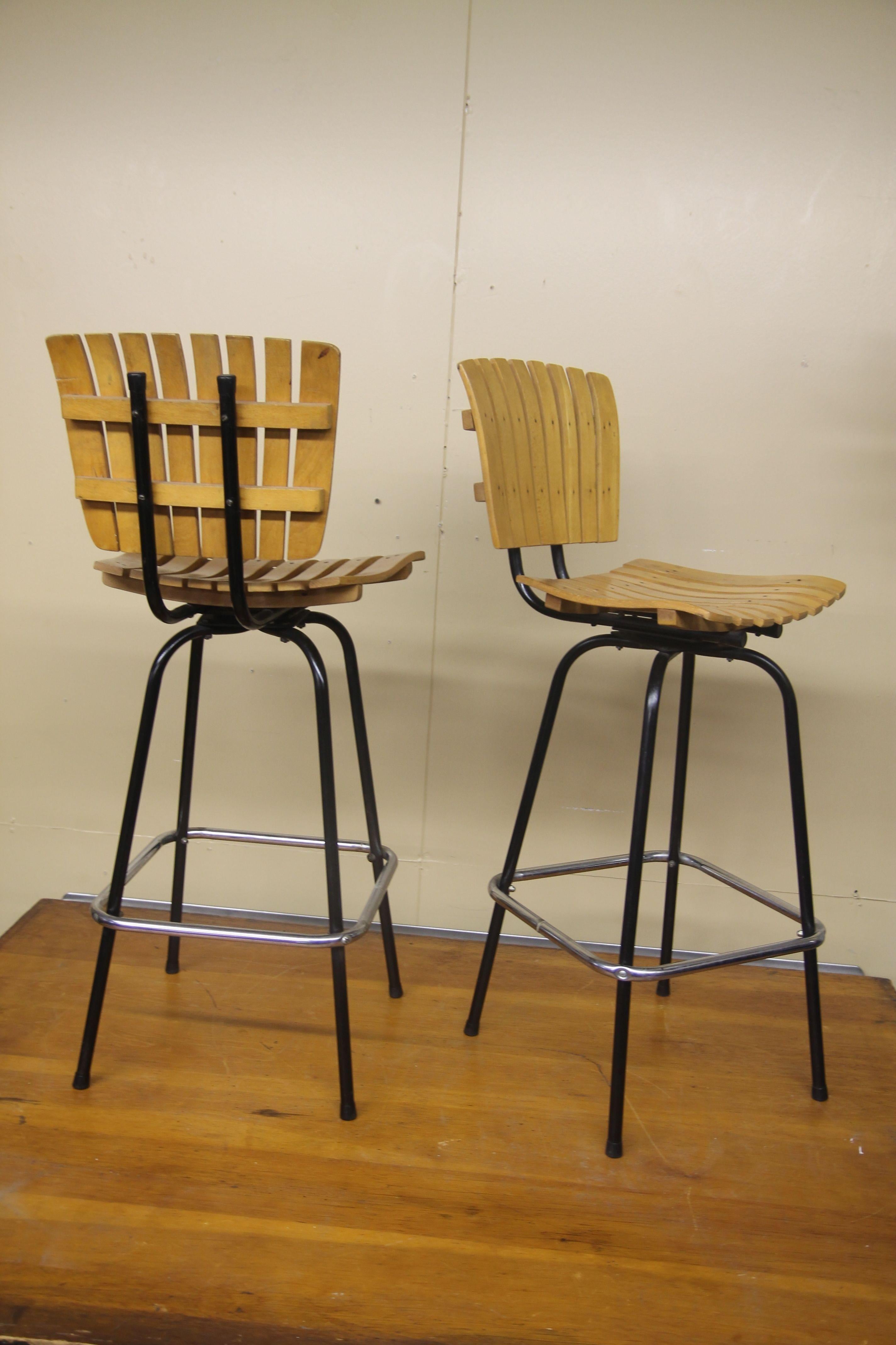 Metal Stools in the Manner of Arthur Umanoff For Sale